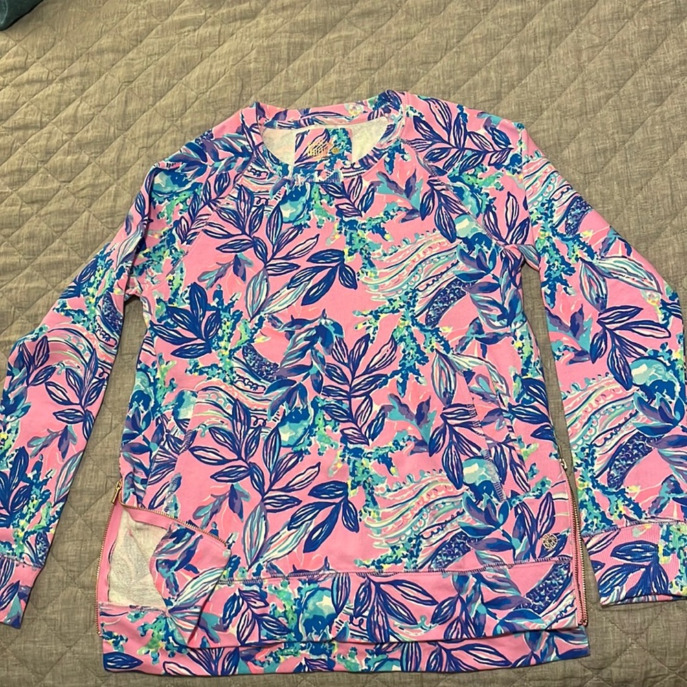 New Lilly Pullitzer Luxletic Crew Neck Sweatshirt